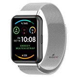 Huawei Watch Fit 2 Metal Hasır Kordon Woven Wire Metal Tasarım Kordon