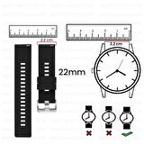 Samsung Galaxy Watch 46mm R800 – Watch 3 45mm R840 22mm Uyumlu PureLux Soft Silikon Kordon
