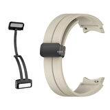 Samsung Galaxy Watch 6 40 43 44 47mm Uyumlu Kavisli Coastal Manyetik Tokalı Silikon Kordon