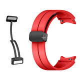 Samsung Galaxy Watch 6 40 43 44 47mm Uyumlu Kavisli Coastal Manyetik Tokalı Silikon Kordon