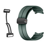 Samsung Galaxy Watch 6 40 43 44 47mm Uyumlu Kavisli Coastal Manyetik Tokalı Silikon Kordon