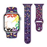 Sneezy Apple Watch 1-2-3-4-5-6-7-8-9-Ultra 42-44-45-49MM İle Uyumlu HueFusion Silikon Kordon