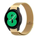 Sneezy Samsung Galaxy Watch 6 40 43 44 47mm Uyumlu Kavisli Woven Wire Metal Tasarım Kordon