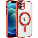 Sneezy İphone 11 İle Uyumlu Reflect Line MagSafe Uyumlu İnce Tasarım Kapak