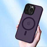 Sneezy İphone 15 İle Uyumlu Magnetic Matte Prism Kapak