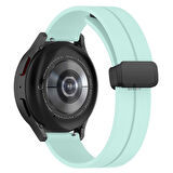 Sneezy Huawei Watch GT4 46mm İle Uyumlu 22mm Coastal Magnet Tokalı Silikon Kordon