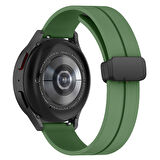 Sneezy Huawei Watch GT4 46mm İle Uyumlu 22mm Coastal Magnet Tokalı Silikon Kordon