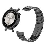 Sneezy Huawei Watch Gt4 41mm İle Uyumlu 18mm Ironweft Döküm Çelik Metal Kordon