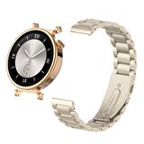 Sneezy Huawei Watch Gt4 41mm İle Uyumlu 18mm Ironweft Döküm Çelik Metal Kordon