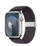 Sneezy Apple Watch 42-44-45-49mm İle Uyumlu Metal Klips Solo Fiberlink Örgü Kordon
