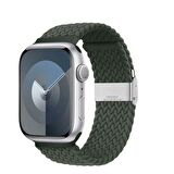 Sneezy Apple Watch 42-44-45-49mm İle Uyumlu Metal Klips Solo Fiberlink Örgü Kordon