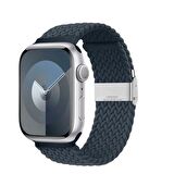 Sneezy Apple Watch 42-44-45-49mm İle Uyumlu Metal Klips Solo Fiberlink Örgü Kordon