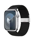 Sneezy Apple Watch 42-44-45-49mm İle Uyumlu Metal Klips Solo Fiberlink Örgü Kordon