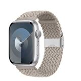 Sneezy Apple Watch 42-44-45-49mm İle Uyumlu Metal Klips Solo Fiberlink Örgü Kordon