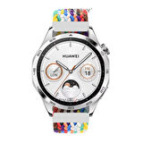 Huawei Watch 3 Elite-Classic 46mm-Watch 3 Pro 22mm Uyumlu Metal Klips Solo Fiberlink Örgü Kordon