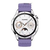 Sneezy Huawei Watch 4 46mm-Watch 4 Pro 22mm Uyumlu Metal Klips Solo Fiberlink Örgü Kordon