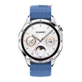 Sneezy Huawei Watch Gt4 46mm İle Uyumlu 22mm Metal Klips Solo Fiberlink Örgü Kordon