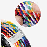 Sneezy Samsung Galaxy Watch 5 Pro R-920 İle Uyumlu 20mm Metal Klips Solo Fiberlink Örgü Kordon