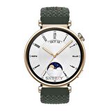 Sneezy Huawei Watch GT 4 41mm İle Uyumlu 18mm Metal Klips Solo Fiberlink Örgü Kordon