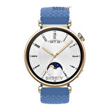 Sneezy Huawei Watch GT 4 41mm İle Uyumlu 18mm Metal Klips Solo Fiberlink Örgü Kordon