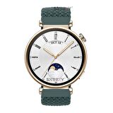 Sneezy Huawei Watch GT 4 41mm İle Uyumlu 18mm Metal Klips Solo Fiberlink Örgü Kordon