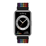 Sneezy Huawei Watch Fit 2 İle Uyumlu Metal Klips Solo Fiberlink Örgü Kordon
