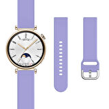 Sneezy Huawei Watch GT4 41mm İle Uyumlu 18mm PureLux Soft Tokalı Silikon Kordon