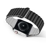 Apple Watch 49mm Seri 8 Ultra Uyumlu Harmony Duo Magnetik Silikon Kordon