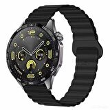 Huawei Watch GT Runner-Sport 46mm- GT2 E 22mm Uyumlu Harmony Duo Magnetik Silikon Kordon
