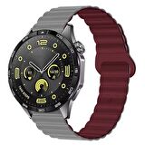 Huawei Watch 3 Elite-Classic 46mm-Watch 3 Pro-Elite 22mm Uyumlu Harmony Duo Magnetik Silikon Kordon