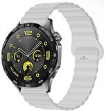 Huawei Watch 3 Elite-Classic 46mm-Watch 3 Pro-Elite 22mm Uyumlu Harmony Duo Magnetik Silikon Kordon