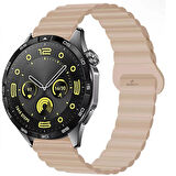 Sneezy Huawei Watch GT4 46mm İle Uyumlu 22mm Harmony Duo Magnetik Silikon Kordon