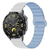 Sneezy Huawei Watch GT4 46mm İle Uyumlu 22mm Harmony Duo Magnetik Silikon Kordon