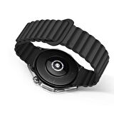 Samsung Galaxy Watch Active Active 2 44mm-40mm Uyumlu 20mm Harmony Duo Magnetik Silikon Kordon
