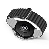 Samsung Galaxy Watch 4 40-42-44-46mm Uyumlu 20mm Harmony Duo Magnetik Silikon Kordon