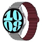 Samsung Galaxy Watch 5 40-44mm Uyumlu 20mm Harmony Duo Magnetik Silikon Kordon
