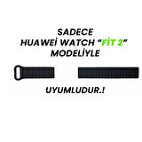 Huawei Watch Fit 2 İle Uyumlu Harmony Duo Magnetik Silikon Kordon