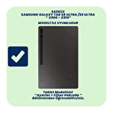 Samsung Tab S8 Ultra SM-X900 14.6 İnç Kılıf ShockArmor Clear Köşe korumalı şeffaf tablet kılıfı