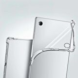 Samsung Tab A8 X200 10.5 İnç Kılıf ShockArmor Clear Köşe korumalı şeffaf tablet kılıfı