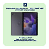 Samsung Tab A8 X200 10.5 İnç Kılıf ShockArmor Clear Köşe korumalı şeffaf tablet kılıfı