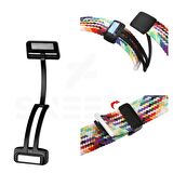 Sneezy Huawei Watch GT 4 41mm İle Uyumlu 18mm FiberLink Manyetik Tokalı Örgü Kordon