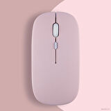 Apple İpad Şarj Edilebilir Sessiz Mouse Bluetooth + 2.4Hz Wifi Kablosuz Mouse Fare