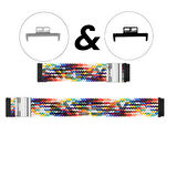 Sneezy Huawei Watch Fit - Fit New  İle Uyumlu Metal Klips Solo Fiberlink Örgü Kordon