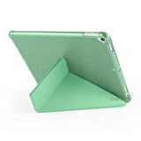Apple iPad 9.Nesil 10.2 İnç 2021 Uyumlu Üçgen Katlanabilir Kalemlikli Standlı Akıllı Kılıf
