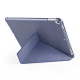Apple iPad 8.Nesil 10.2 İnç 2020 Uyumlu Üçgen Katlanabilir Kalemlikli Standlı Akıllı Kılıf