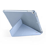 Apple iPad 7.Nesil 10.2 İnç 2019 Uyumlu Üçgen Katlanabilir Kalemlikli Standlı Akıllı Kılıf