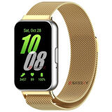 Sneezy Samsung Galaxy Fit 3 İle Uyumlu Woven Wire Tasarım Metal Hasır Kordon