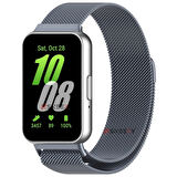 Sneezy Samsung Galaxy Fit 3 İle Uyumlu Woven Wire Tasarım Metal Hasır Kordon