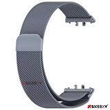 Sneezy Samsung Galaxy Fit 3 İle Uyumlu Woven Wire Tasarım Metal Hasır Kordon