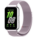 Sneezy Samsung Galaxy Fit 3 İle Uyumlu Woven Wire Tasarım Metal Hasır Kordon